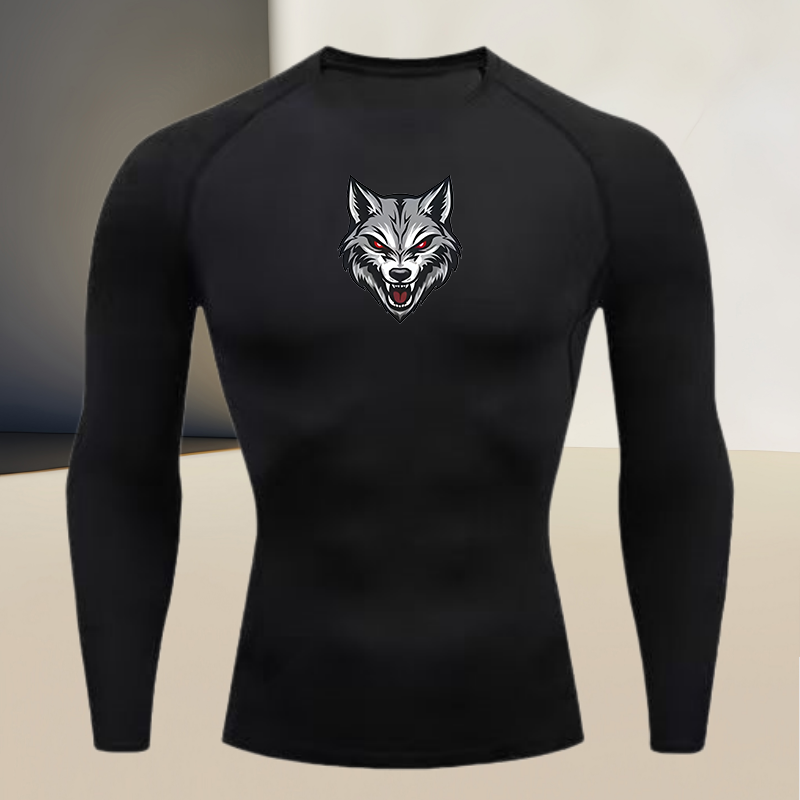 T Shirt Tight Fit - Men's long sleeved round neck thin