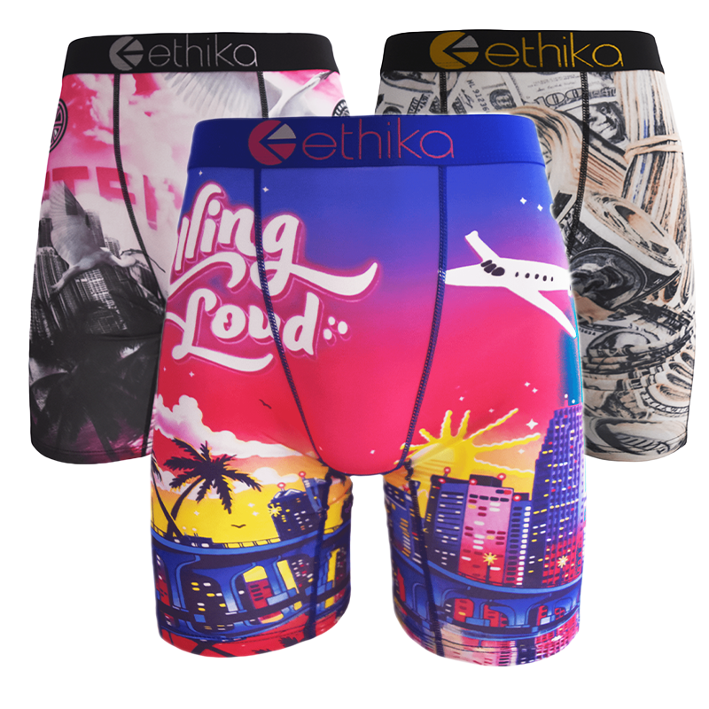 Boxer Brief Pack Cotton - Mens Anti-Ride Up Boxer Briefs Polyester