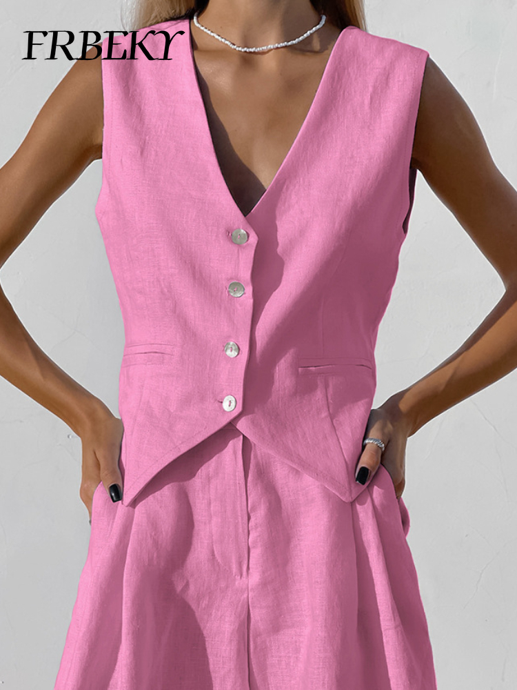 New Cotton Linen Vest Short Se - đánh giá và giá Sleeveless Undershirt