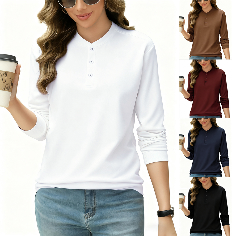 2026 NEW Solid Cotton Henley S - đánh giá và giá Undershirt Crew Neck