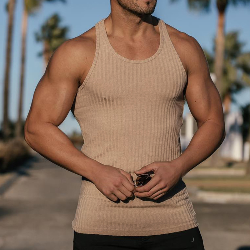 2024 Summer new men V-neck Ves - đánh giá và giá Undershirt Crew Neck