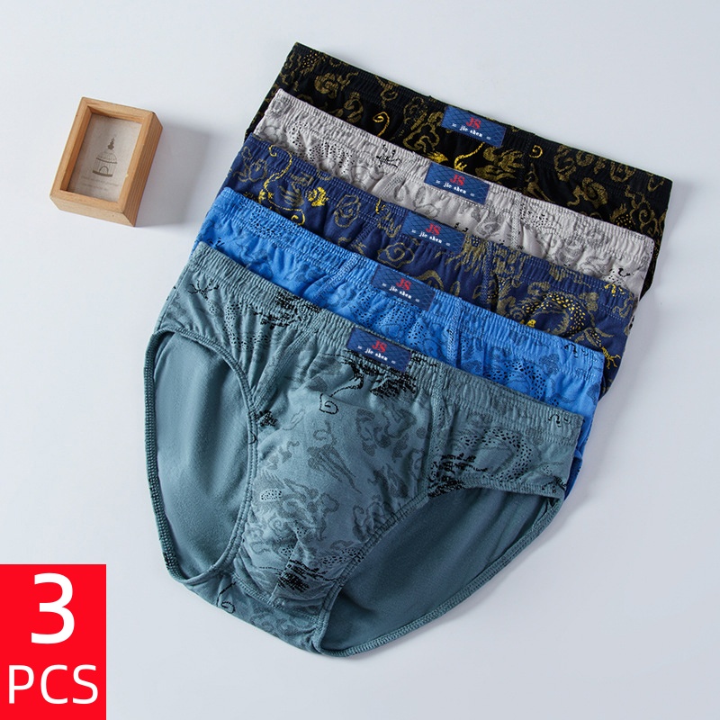 3 Pcs/Lot Men's Plus Size Pure - đánh giá và giá Boxer Brief Pack Cotton
