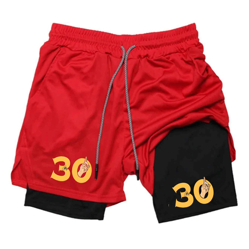 Summer Breathable Two-in-one D - đánh giá và giá Compression Shorts Athletes